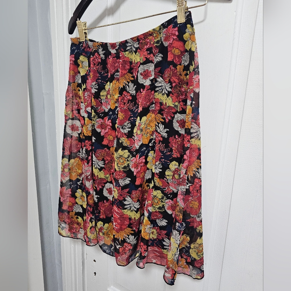 Ingredients Vibrant Floral A-Line Skirt